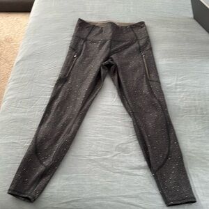 Athleta Rainier reflective tights supersonic black cosmos size M Petite